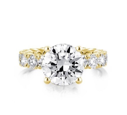 Anéis de noivado de ouro branco 18K Zircon Eternity Band 925 Sterling Silver