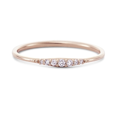 Simplesmente 14K de ouro Revestido de mão Empilhados Anéis de prata fina 925 Sterling
