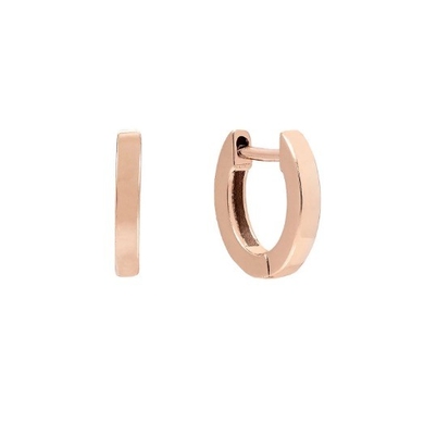 Minimalista Huggies 925 prata esterlina brincos unisex com 18K ouro