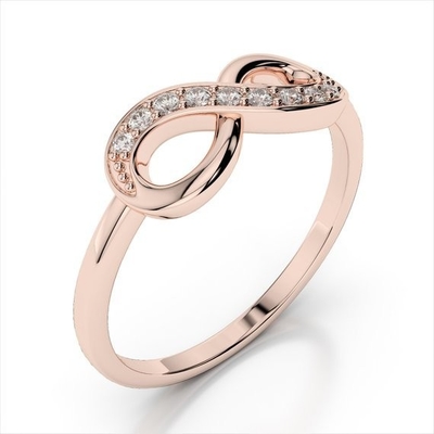 Anéis femininos feitos à mão Infinity 925 Sterling Silver