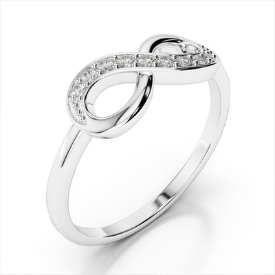 Anéis femininos feitos à mão Infinity 925 Sterling Silver