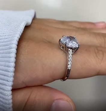 Micro Insert Inlay Tecnologia Corte de Coração CZ Pedra 925 Sterling Prata Anéis de Noivado