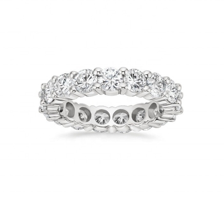 925 Sterling Silver Eternity Bands Ring Rhodium Plated Handmade Rings Joias Técnicas