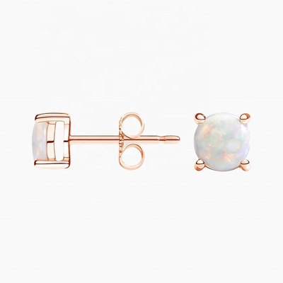 Atacado Opal Branco 925 Sterling Prata Stud brincos para jóias femininas