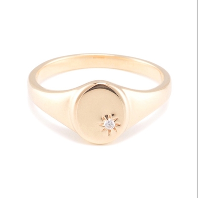 Anel de sigilo de girassol de ouro Vermelho 18K com design minoritário em prata esterlina 925