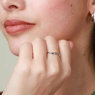 Certificado de avaliação por parte de terceiros 925 Sterling Silver Women's Plain Jewelry Band Ring