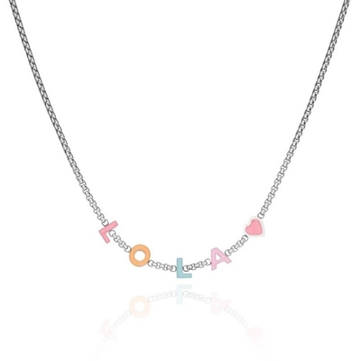 Nome personalizado Colar Letras individuais Esmalte Colar de ouro personalizado Iniciais