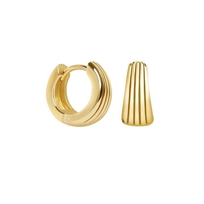 ECO 925 Prata Sterling Huggie brincos de ouro branco revestido para aniversário
