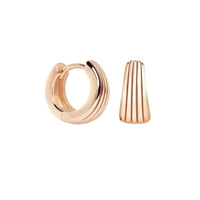 ECO 925 Prata Sterling Huggie brincos de ouro branco revestido para aniversário