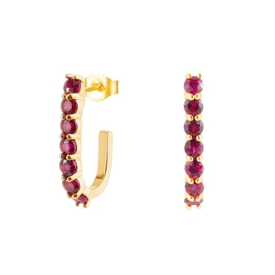 Trendy 925 Sterling Silver 14k Gold Trendy Bend Stud Earrings para Mulheres Meninas Joias