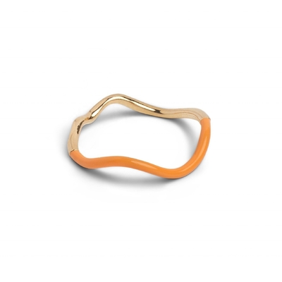 925 Sterling Silver 18k Gold Pink Enamel Band Rings Para Mulheres Meninas