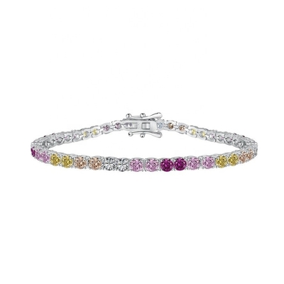 Bracelete de tênis de prata de 925 Sterling para mulheres