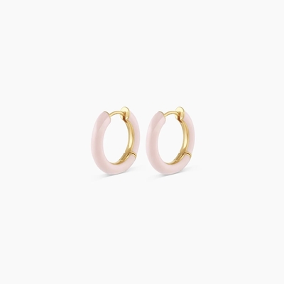 Logotipo personalizado Chunky 18K Gold Plated Hoop Turquesa Esmalte Cor 925 Sterling Silver Huggies Brincos