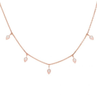 Cadeia de ouro revestida de 18K 925 Sterling Silver Fine Necklace para Mulheres Princesa Cut Design