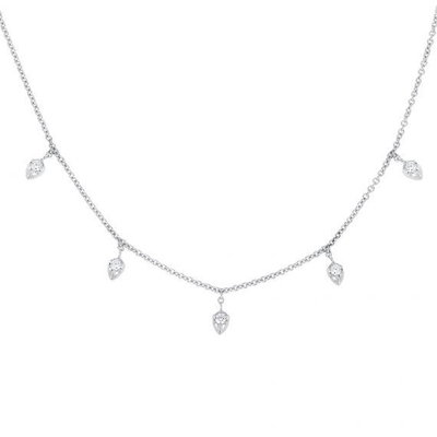 Cadeia de ouro revestida de 18K 925 Sterling Silver Fine Necklace para Mulheres Princesa Cut Design