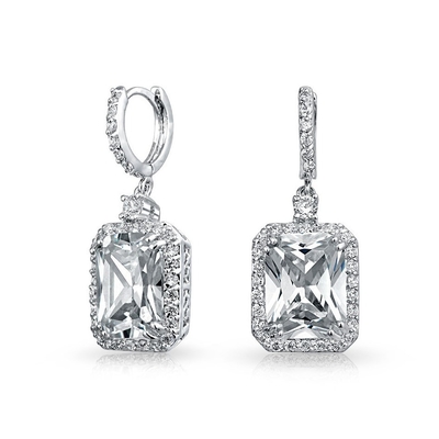 925 Materiais de prata esterlina Tipo Top Vendas Brancos Dourados Dangle Bridal Earrings