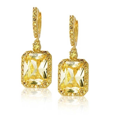 925 Materiais de prata esterlina Tipo Top Vendas Brancos Dourados Dangle Bridal Earrings