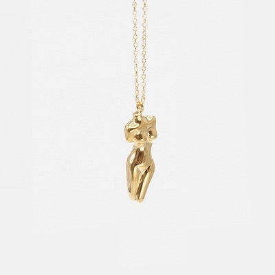 925 Sterling Silver Venus Feminino Corpo Pendente Colar Personalizável Para o Seu Outfit