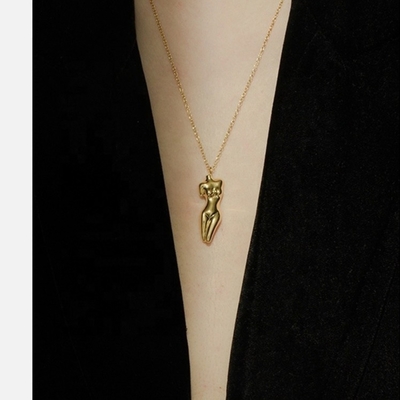 925 Sterling Silver Venus Feminino Corpo Pendente Colar Personalizável Para o Seu Outfit