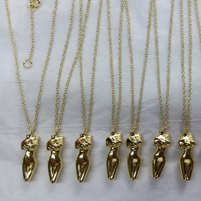925 Sterling Silver Venus Feminino Corpo Pendente Colar Personalizável Para o Seu Outfit