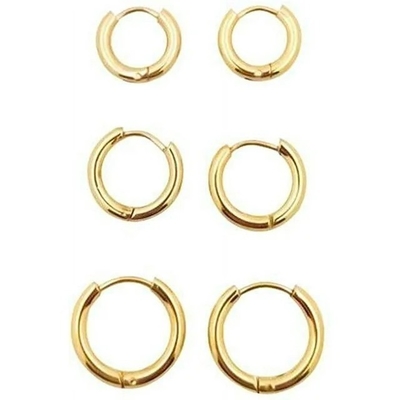 Simply Rose Gold 8mm Huggie com Chapéu Pequeno Anéis de Aço Inoxidável para Graduação