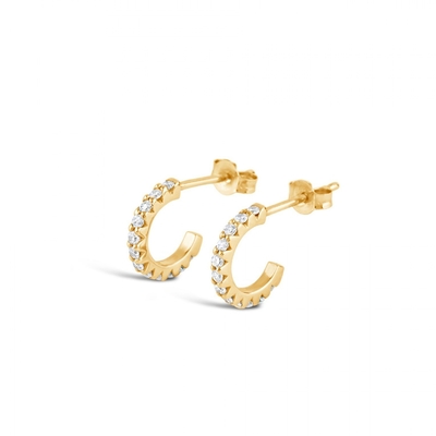 Mini Zircon cúbico de ouro 18K feito à mão