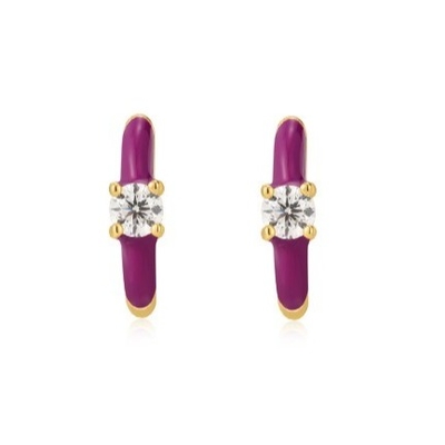 Neon Turquesa Esmaltado Micro Pave CZ Doces Mulheres Coloridas Brincos Eco-Amigável Sim
