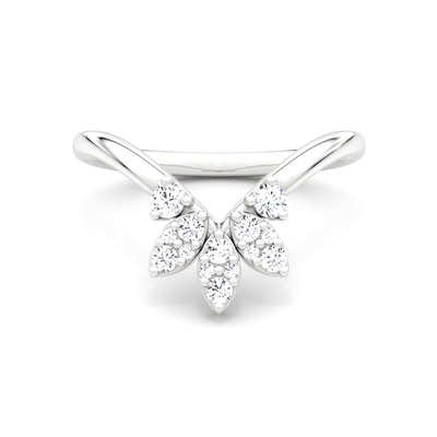 Novos Chegados Designs Elegante 925 Sterling Prata 18K Ouro Petal Coroa Anéis