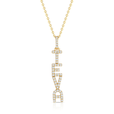 Elegante 925 Sterling Prata 14K Ouro MAMA Flutuante Longo Pênalti Colar
