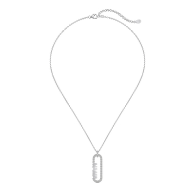 18k de ouro Mamã clipe pendente colar em 925 Sterling Silver