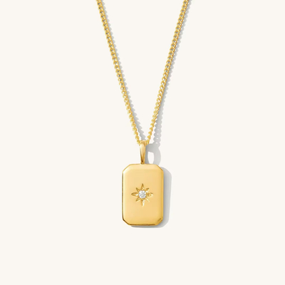Colar de ouro revestido de prata esterlina