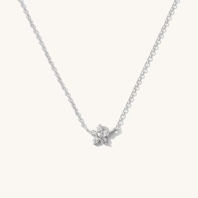 925 Sterling Silver Flower Necklace Exquisita Moda Rodium Revestido Para Noivado Festa de Casamento Perfeito Presente Para Namoradas