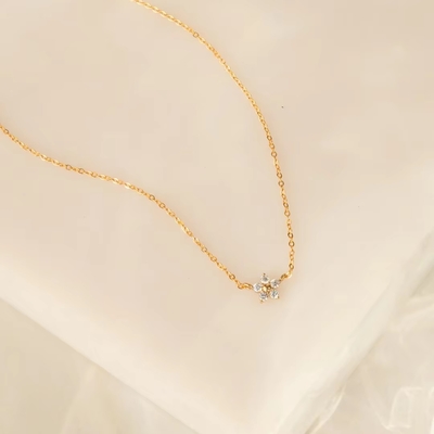 925 Sterling Silver Flower Necklace Exquisita Moda Rodium Revestido Para Noivado Festa de Casamento Perfeito Presente Para Namoradas