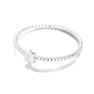 925 Sterling Silver Moon Sun Ring 18K Gold Plated Jewelry Unisex