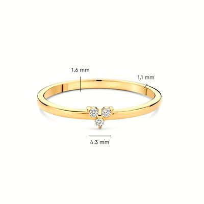 925 Sterling Silver Gold Plated CZ Anel de lótus para mulheres