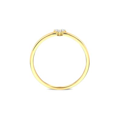 925 Sterling Silver Gold Plated CZ Anel de lótus para mulheres