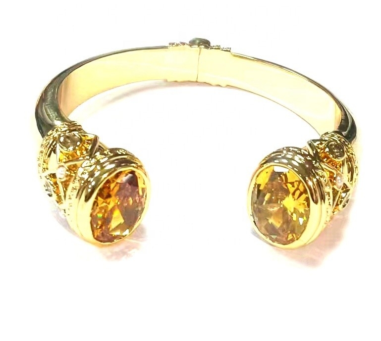 Pulseira de pedra CZ 18K ouro pulseira de tênis circónio cúbico ECO cobre e bronze bracelete