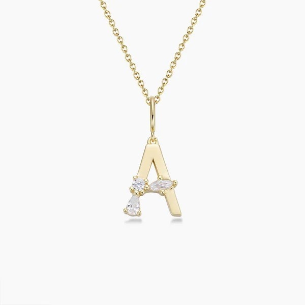 Pendientes de cartas CZ de prata esterlina 925 em ouro placado simplesmente 18K para jóias de moda