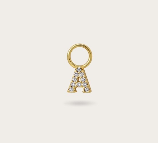 Logotipo 925 e Mini personalizado 18K Ouro Charm Inicial 925 Sterling Silver Pendente Pessoal