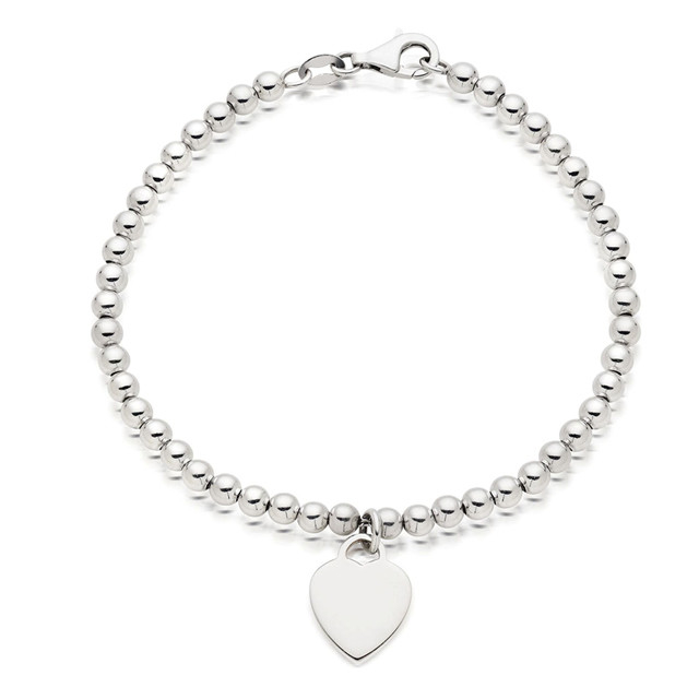 Bracelete de forma de coração e árvore charm com contas 925 de prata esterlina para pulseiras femininas