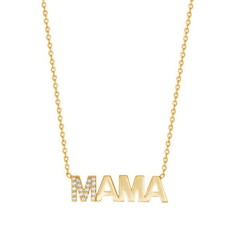 Noivado 2022 MAMA Única 18K Ouro Venda por atacado Dia das Mães Regalos 925 Sterling Prata Colar de jóias