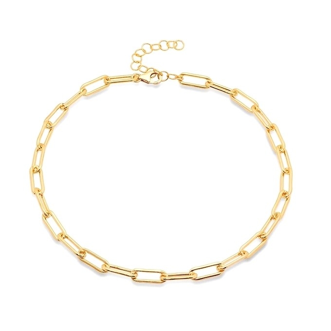 Cadeia de ouro 18K para homens e mulheres colares de aço inoxidável de moda espessa