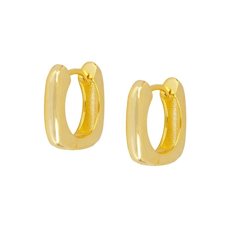 Brinquedos de ouro real 18K Huggie Sterling Prata 925 jóias para mulheres meninas