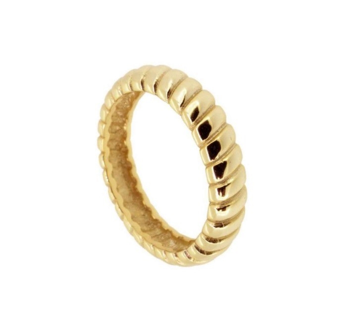 Largura 6 mm Anel de noivado de prata 18K Ouro de Ródio Cor de prata
