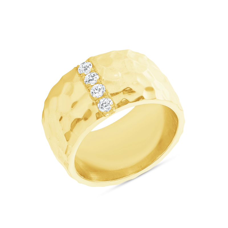 Tamanho 6 - Tamanho 10 Mens Eternity Band 18K Anéis de Brass Revestidos de Ouro