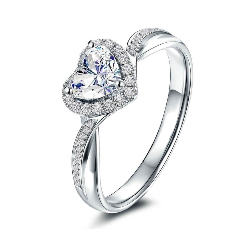 Coração Delicado Anéis de Ervas daninhas 925 Jóias de Prata Sterling para Mulheres Acessórios de Moda