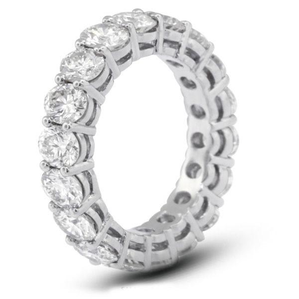 925 Sterling Silver 4mm CZ Eternity Band Anel Eco-Friendly Sim Revestimento Ouro Rosa