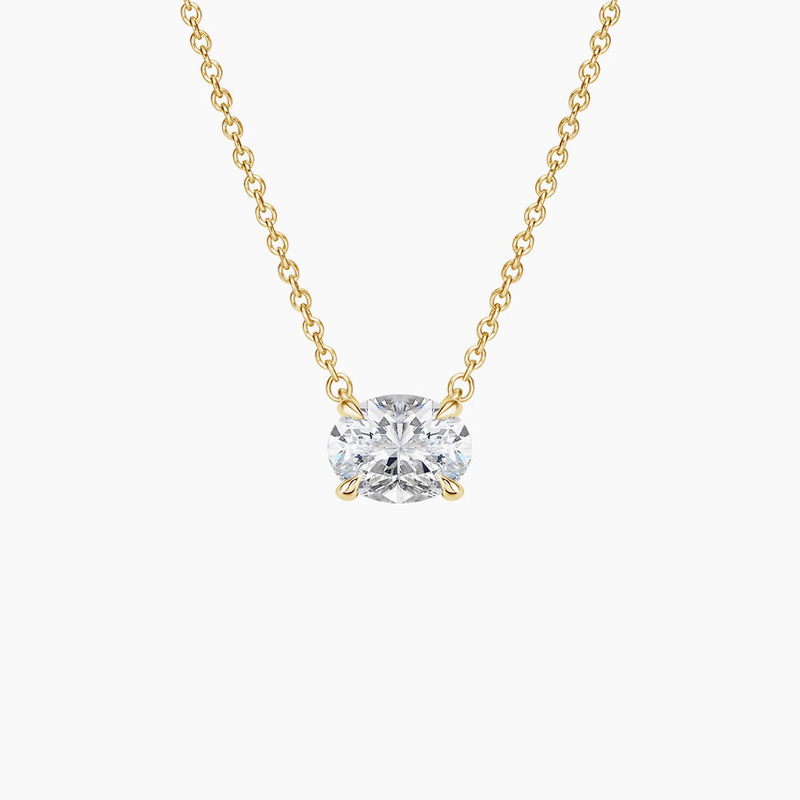 Oval Cut 5A Branco Cubico Zirconia Brilhante Pendente de Pedras preciosas Colares para Mulheres Joias Clássicas