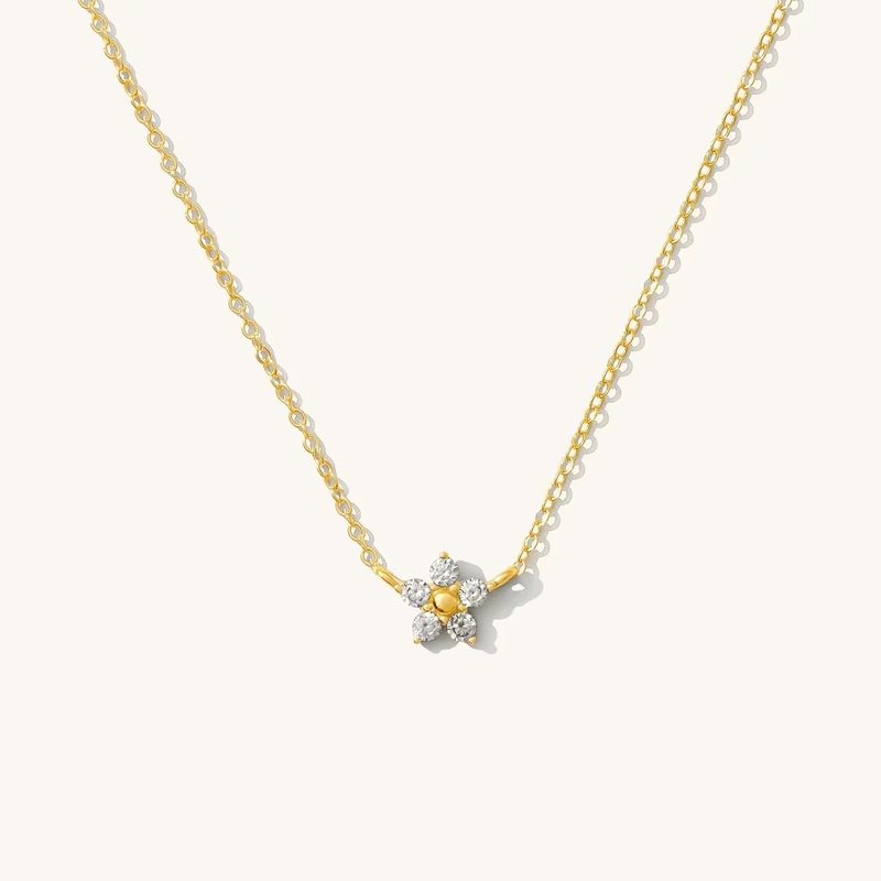 925 Sterling Silver Flower Necklace Exquisita Moda Rodium Revestido Para Noivado Festa de Casamento Perfeito Presente Para Namoradas