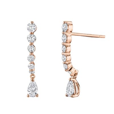 925 Sterling Silver White Pear Drop Cubic Zircon Earrings para as necessidades do cliente